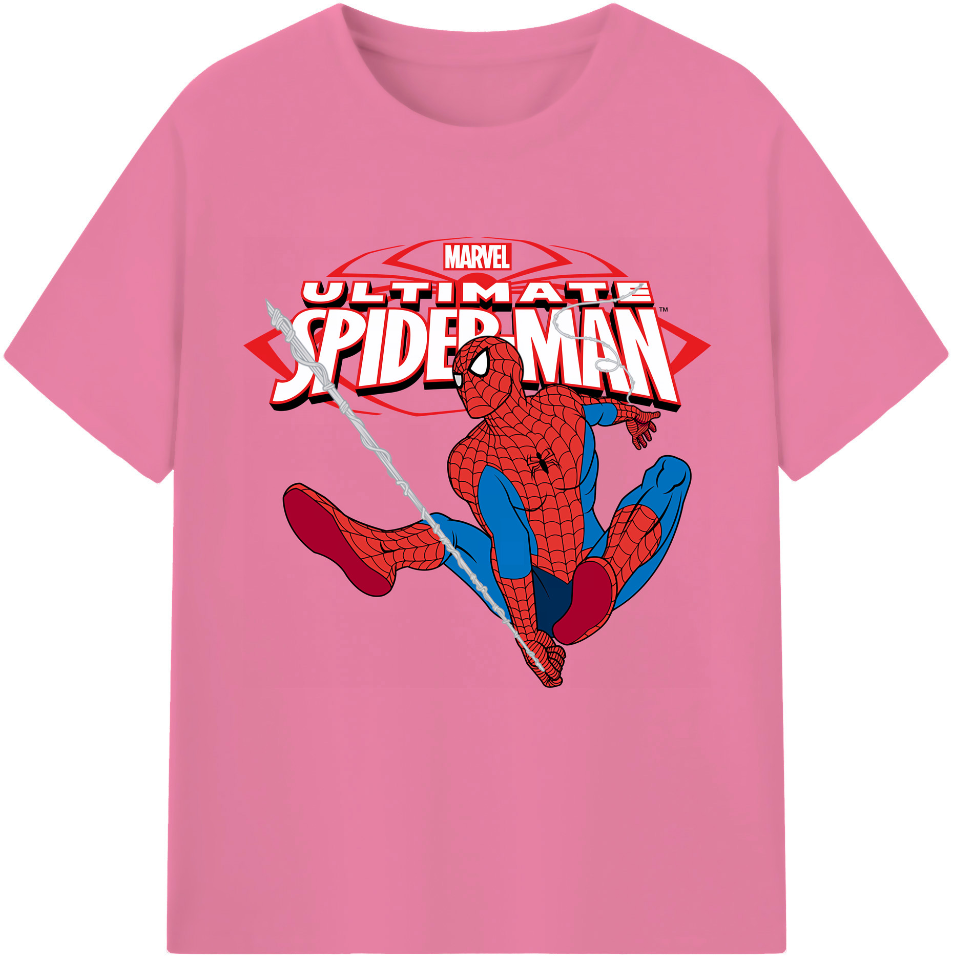 （画像用） Spider Man スパイダーマン 綿100％半袖Tシャツ（フロントプリント）